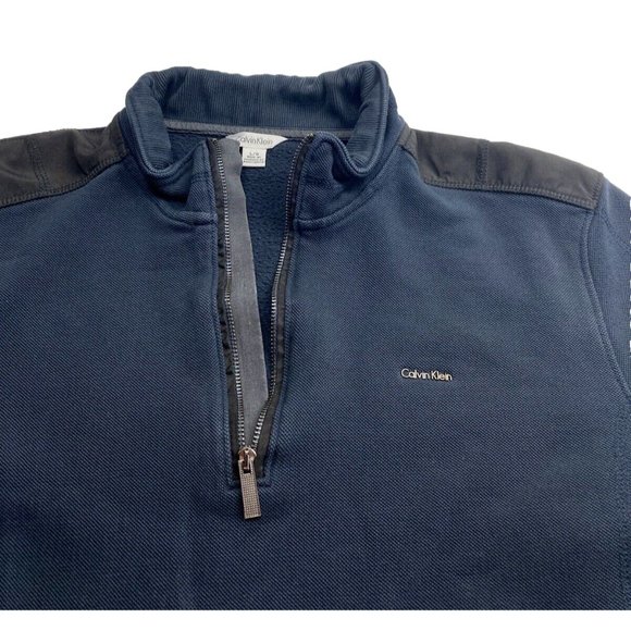 Calvin Klein Men's Sweater Large navy blue Great Pre Owned Condition! - Picture 2 of 9